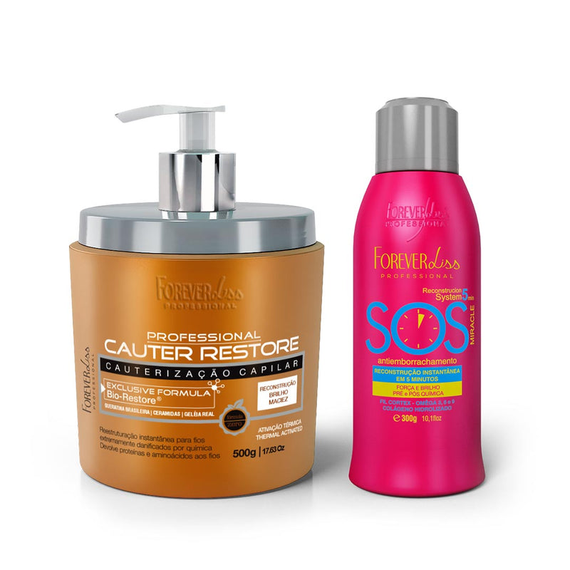 Kit Cauter Restore + SOS Antiemborrachamento 300ml