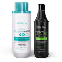 Kit AlinhaHair 4D com Shampoo Detox Forever Liss