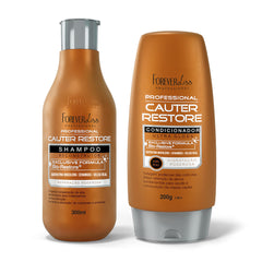 Kit Shampoo e Condicionador Cauterização Cauter Restore Forever Liss